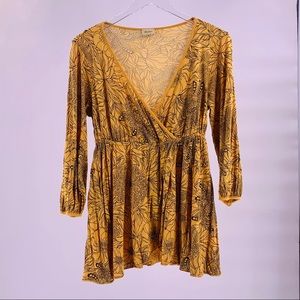 ELLA MOSS Floral Wrap Boho Top
